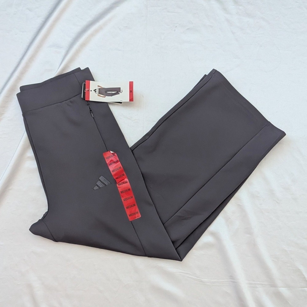 New Adidas Women's Wide Leg Track Pants Grey Strata Size Medium NWT